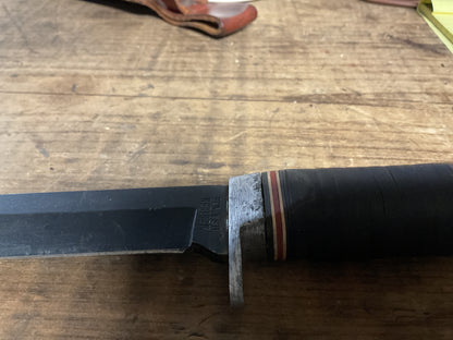 Western USA W49 Bowie Knife w/ Original Leather Sheath