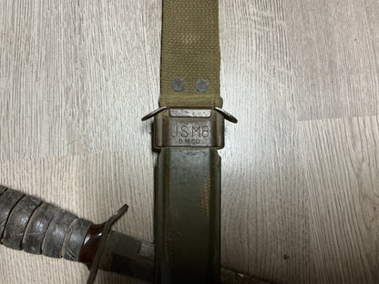 Original U.S. WWII M3 Trench Knife w/ P.W.H. M8 Scabbard