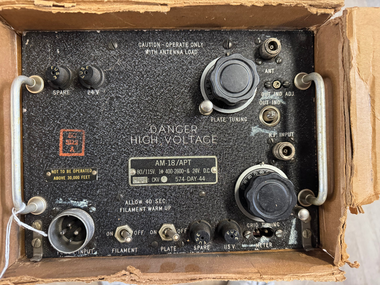 WWII AM-18/AP Aircraft Radio Amplifier – NOS in Original Box