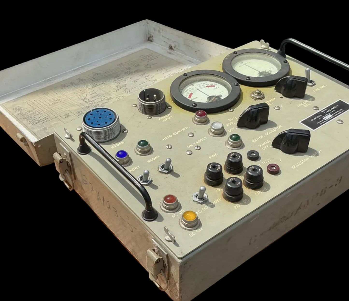 U.S. Military Radar Control Unit C-463/APG-3 – WWII Era Aircraft Radar Equipment
