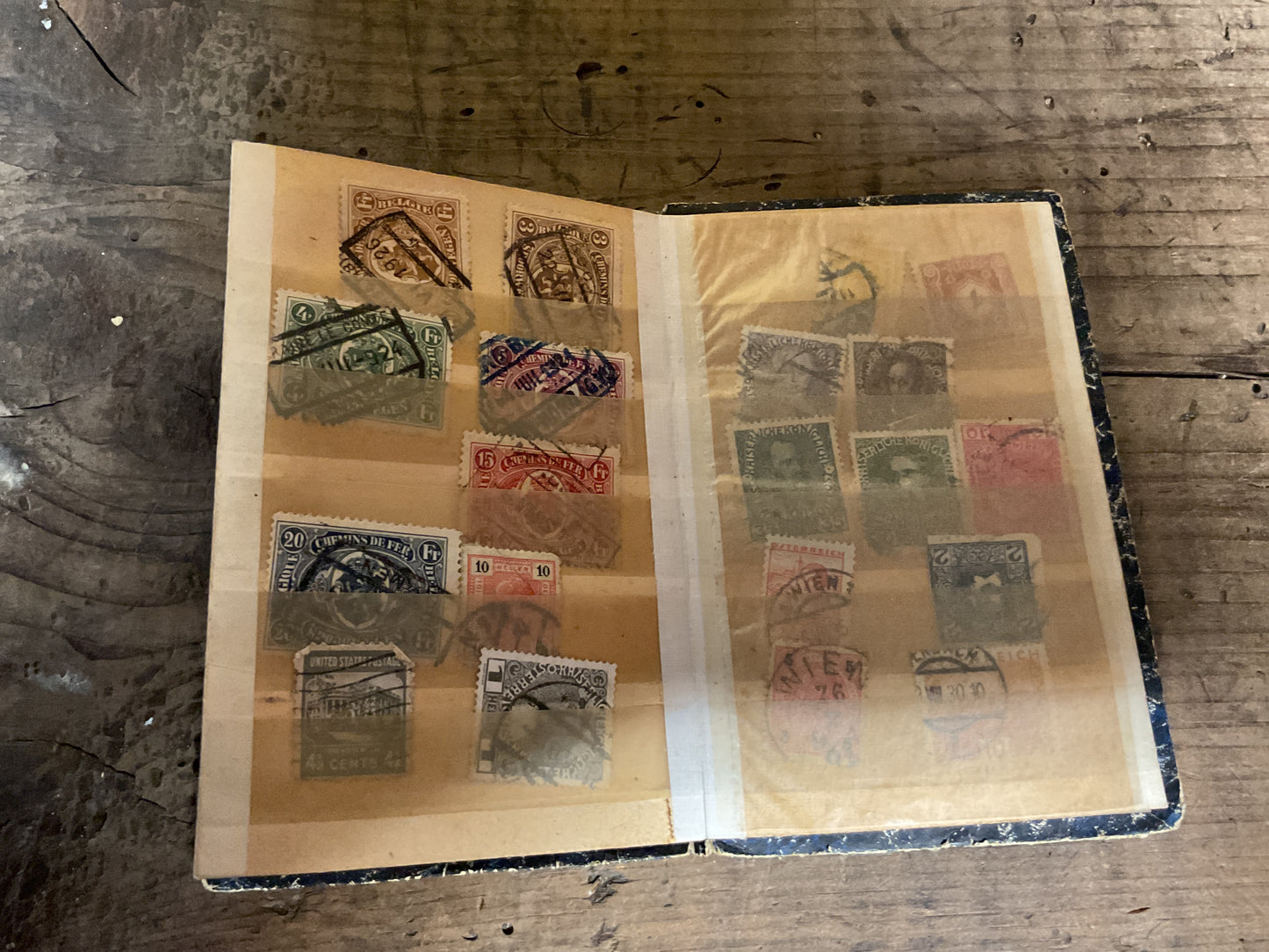 Vintage WWII-Era International Stamp Album