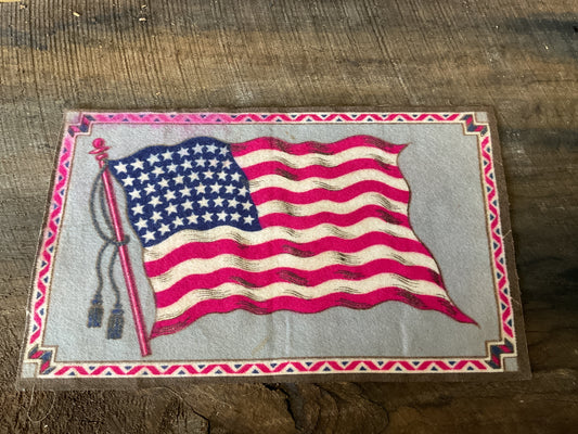 WWI Tobacco Felt Flag (approx 9x6)