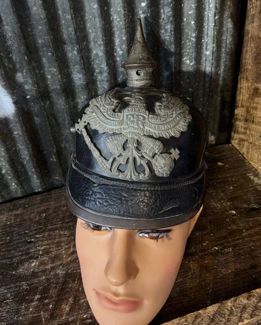 Original Imperial German Prussian Pickelhaube Spike Helmet – Pre-WWI / WWI Era