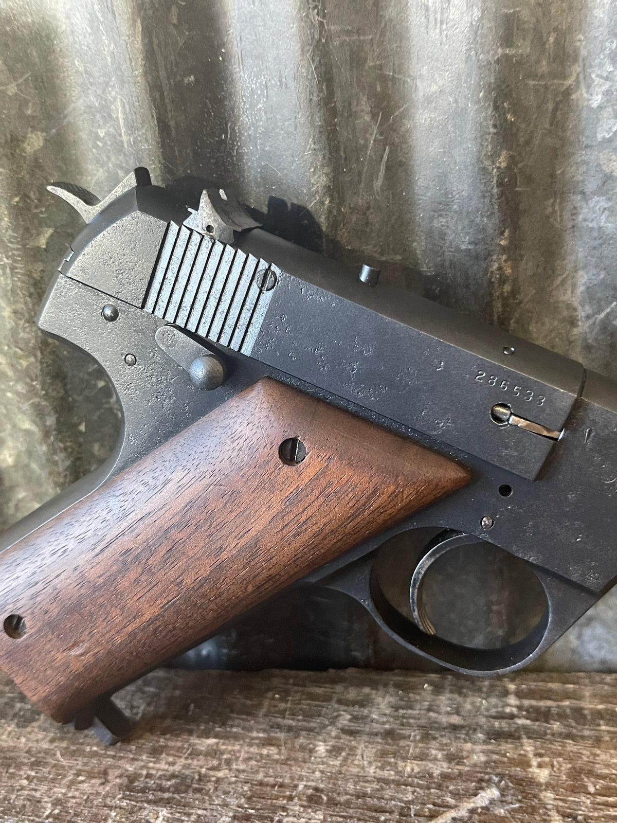 High Standard Model HB .22 LR Semi-Automatic Pistol – Vintage – Wood Grips