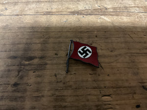 WWII German NSDAP Enamel Party Flag Pin/Political Lapel Badge