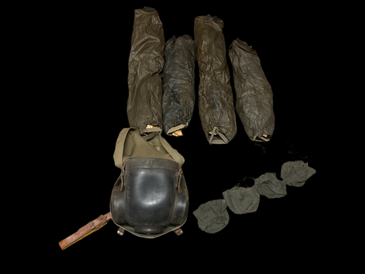 WWII German Horse/Mule Gas Mask, Leggings, & Hoof Covers