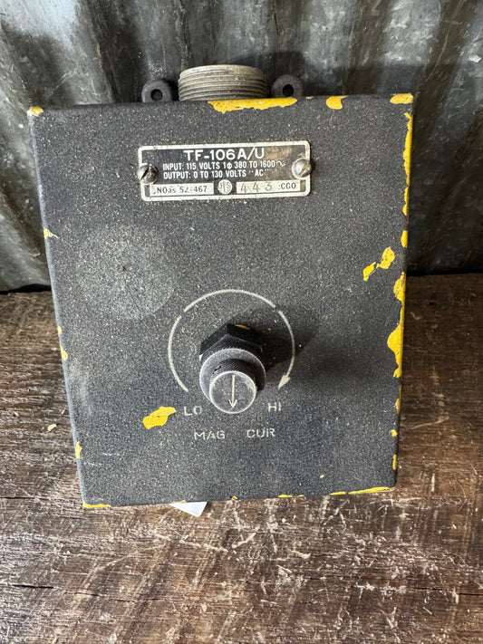 WWII U.S. Navy TF-106A/U Variable Transformer Unit – Aircraft Electronics Component