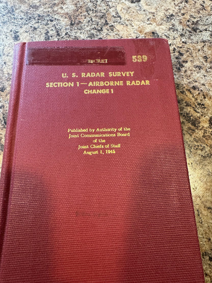 WWII U.S. Radar Survey – Airborne Radar – “SECRET” – 1945
