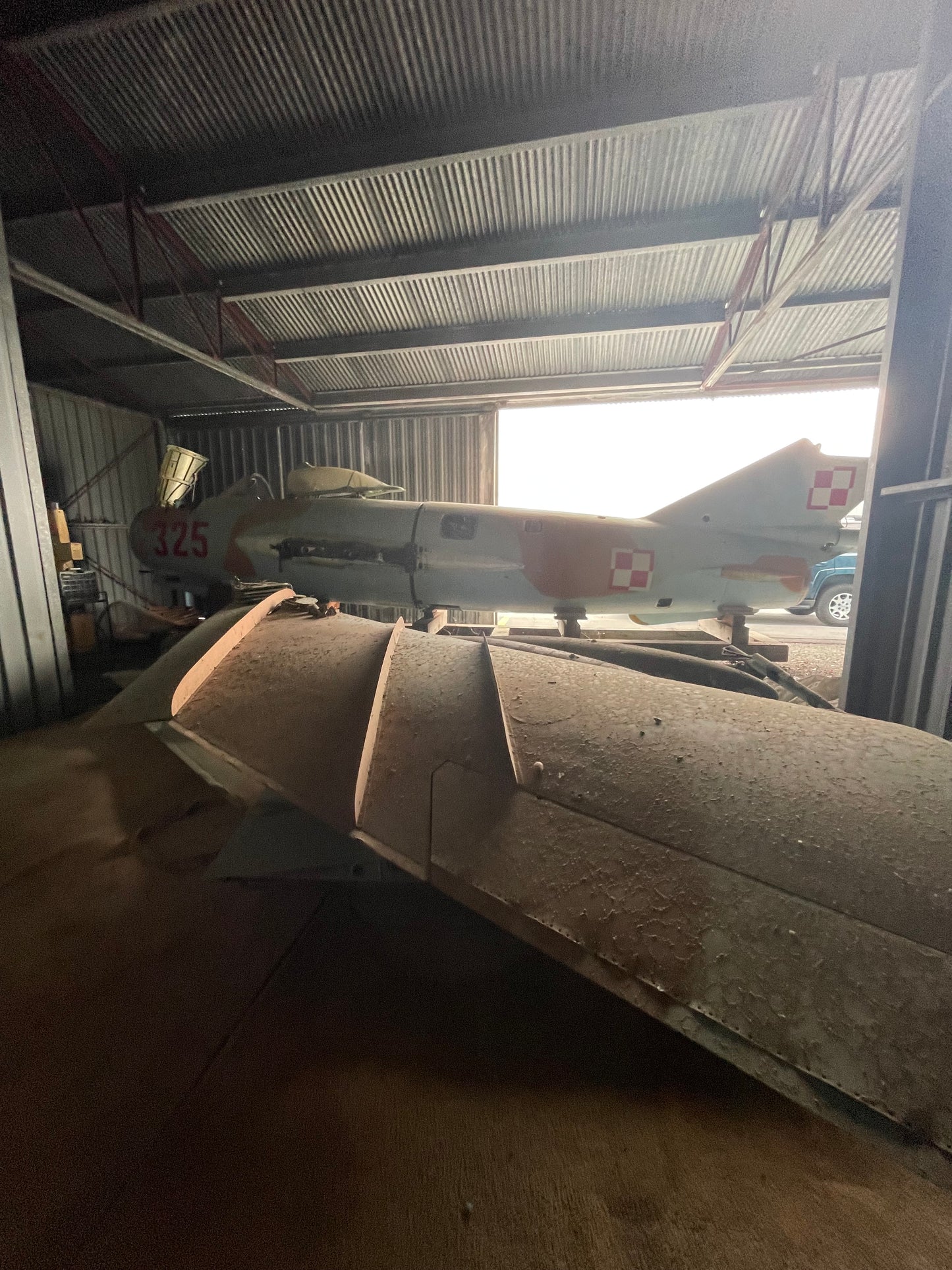 Complete Polish Lim-5 (MiG-17F Variant) Fighter Jet Project - All Parts Present, Wings Removed - Trades Preferred!