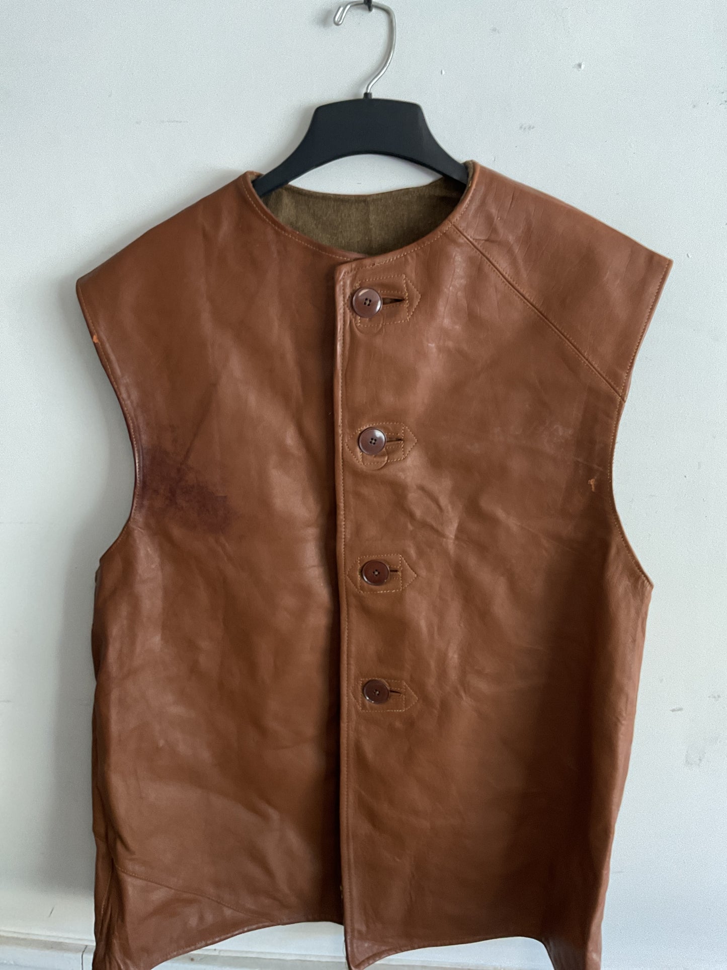 WWII British Jerkin Leather Vest