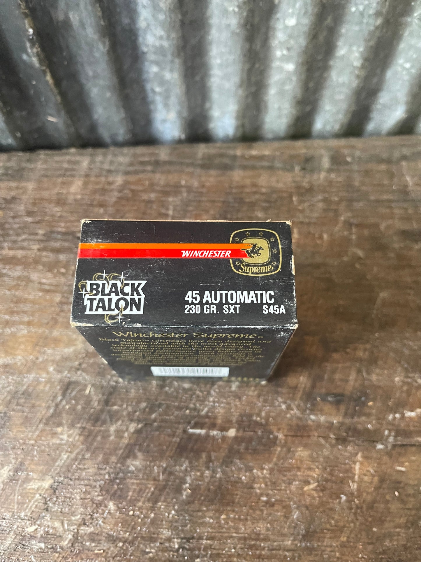 Winchester Black Talon .45 ACP Ammunition – 230gr SXT – 20 Round Box – Vintage / Discontinued