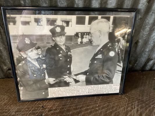 WWII Original Photo in frame. Associated Press