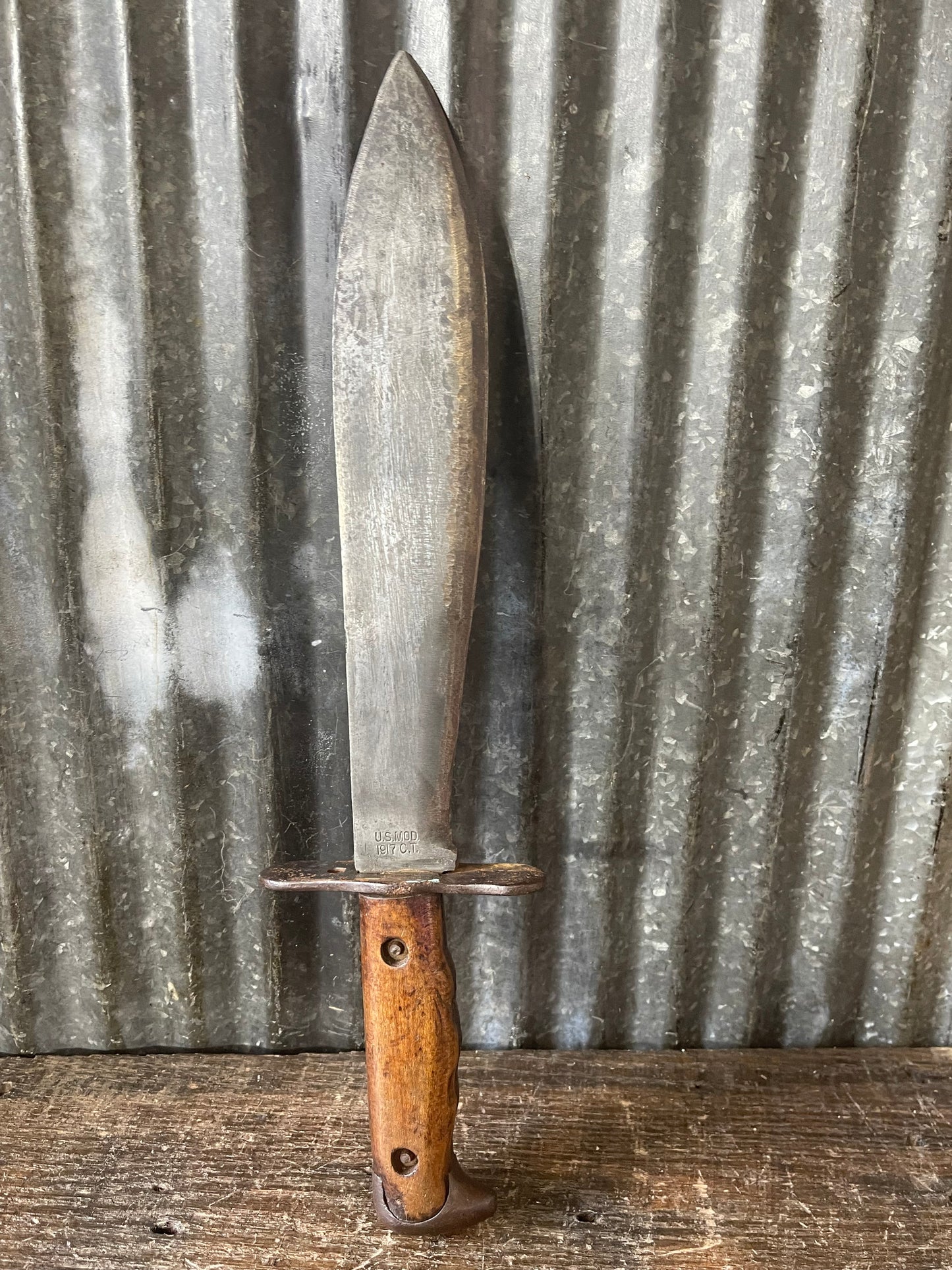 WWI U.S. Model 1917 C.T. Bolo Knife by Plumb St. Louis with Scabbard