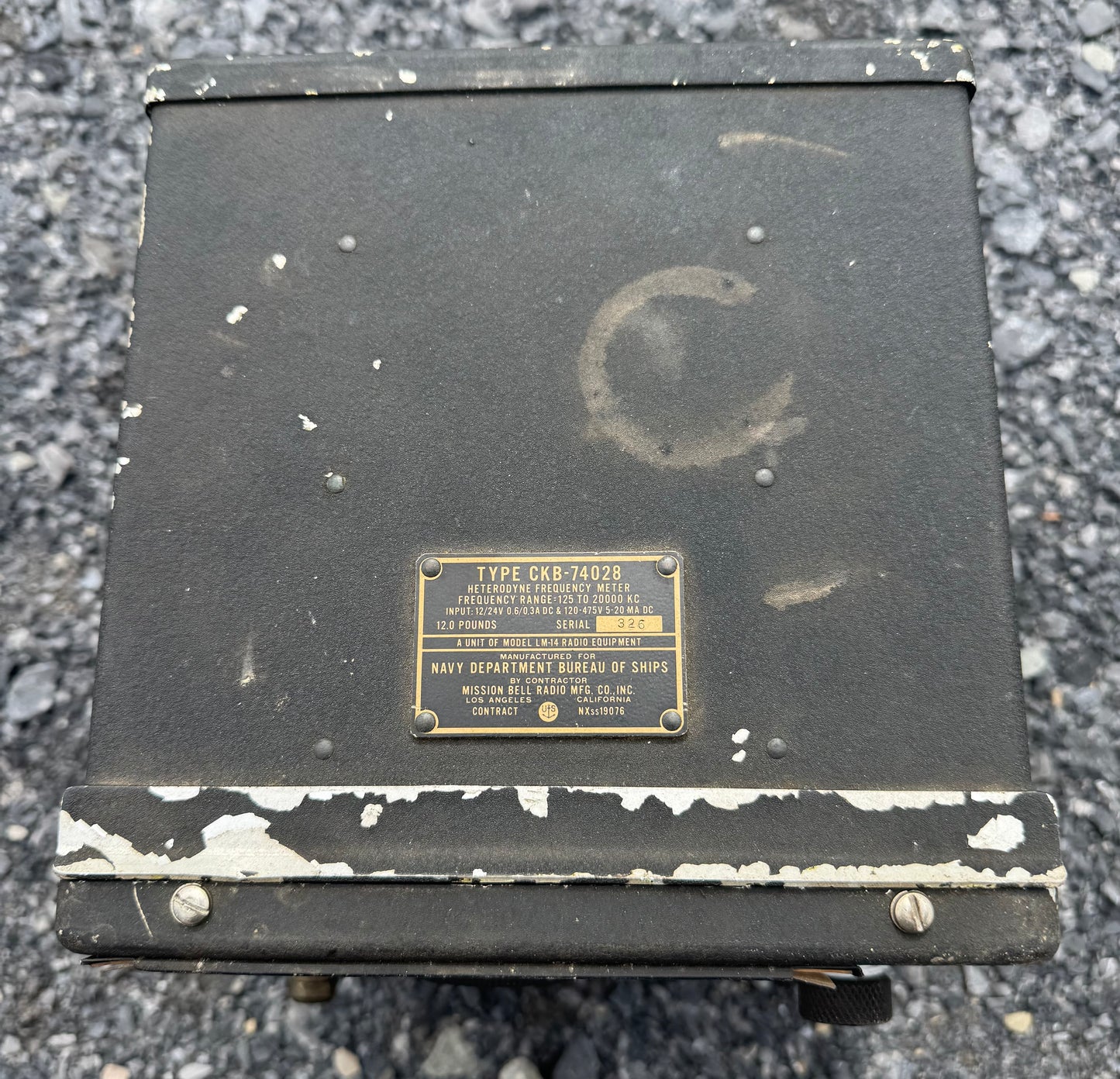 WWII U.S. Navy Mission Bell CKB-74028 Heterodyne Frequency Meter