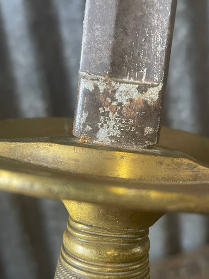 Civil War Era U.S. NCO Sword — 1863 Dated Emerson & Silver Trenton NJ Marked