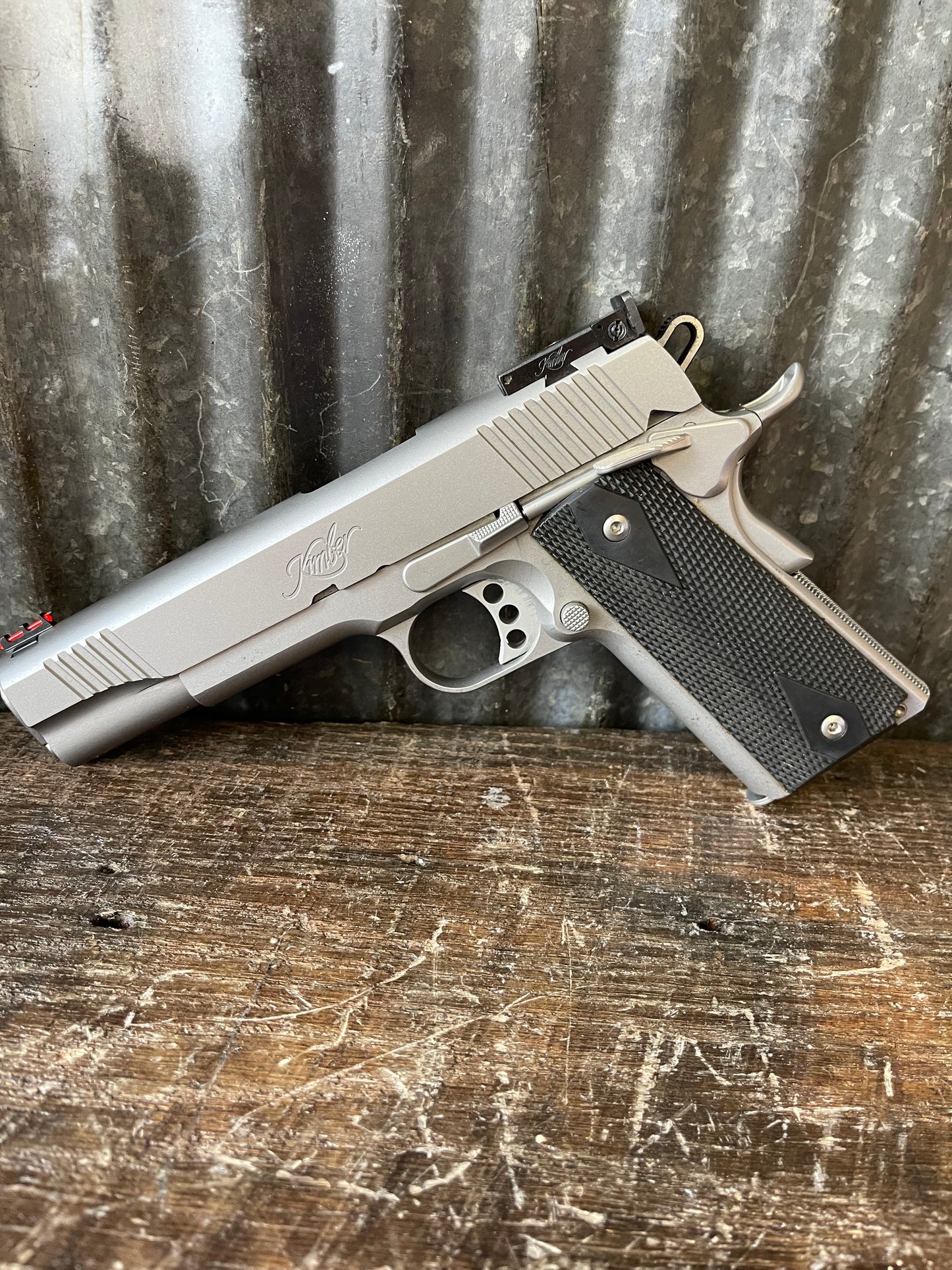 Kimber Stainless Target II 1911 .45 ACP Pistol — Original Box, Paperwork & 2 Magazines