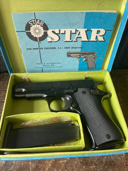 Star Model BM 9mm – Original Box, Papers & 2 Magazines – Excellent Condition