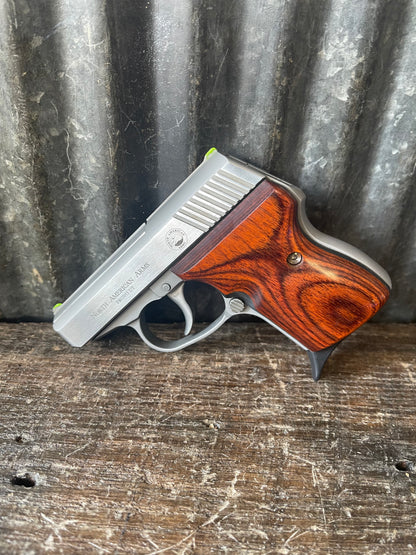 North American Arms Guardian .380 ACP Stainless Pistol – Custom Wood Grips – Box & Three Magazines