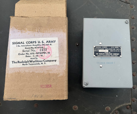 WWII U.S. Army Interphone Amplifier BC-347-A