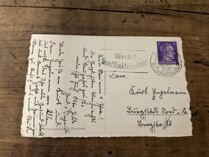 WWII German Engelmann Family Feldpost & Postcard Archive-Burgstadt Saxony 1940-1942-Military Unit Stamps
