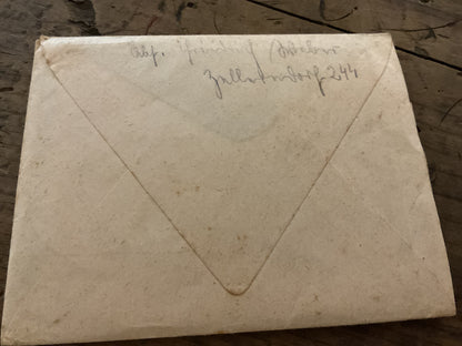 Original WWII German Feldpost Letter & Envelope-Zellendorf-Aug 1942