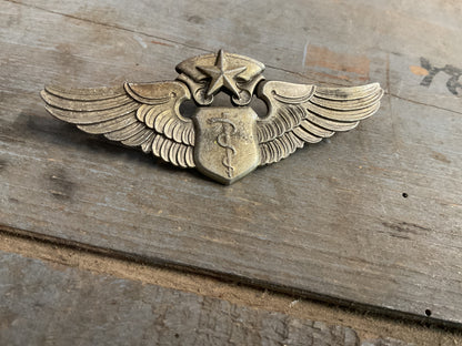 U.S. Military Flight Surgeon Badge Wings WWII