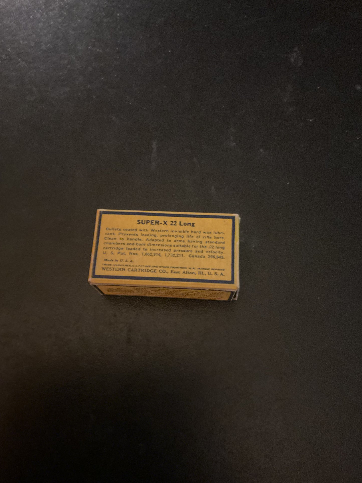 Vintage Western Super-X .22 Long Rimfire Cartridges — Full Box of 50