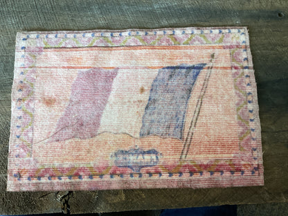 WWI Tobacco Felt Flag (approx 9x6)