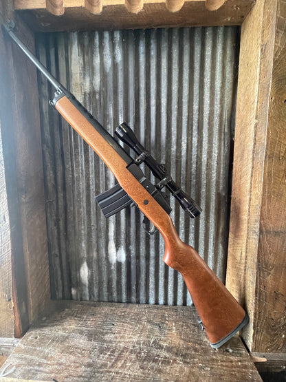 Ruger Mini-14 Ranch Rifle .223 Rem / 5.56 NATO – Redfield 4X Scope – Walnut Stock