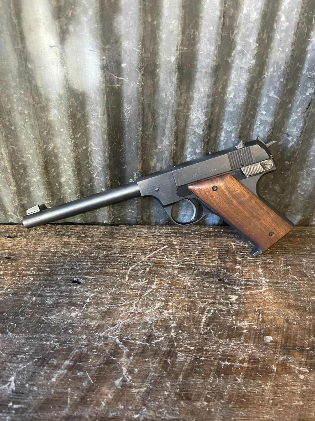 High Standard Model HB .22 LR Semi-Automatic Pistol – Vintage – Wood Grips