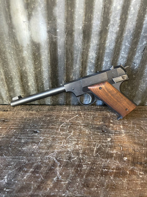 High Standard Model HB .22 LR Semi-Automatic Pistol – Vintage – Wood Grips