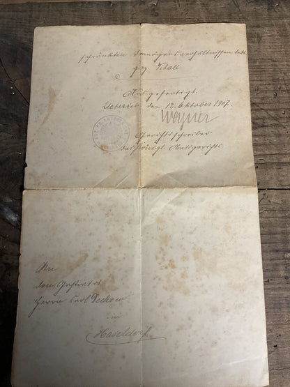 Original German Imperial Army Military Document-1907-Infanterie- Regiment Nr. 61-Hasselhorst- Named: Pechow