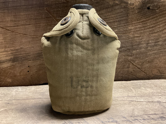 WWII Aluminum Canteen with Cover