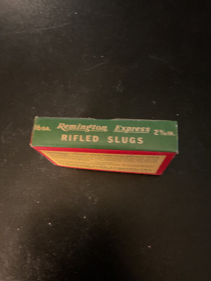 Vintage Remington Express 16 Gauge Rifled Slugs — Full Box of 5