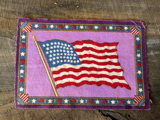 WWI Tobacco Felt Flag (approx 6x8)