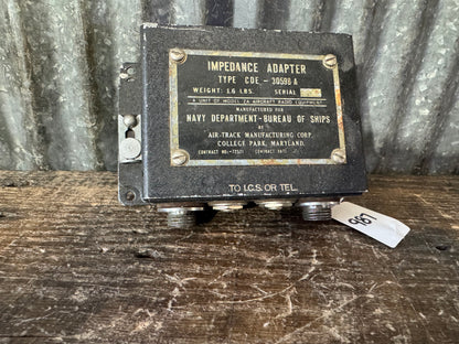 WWII U.S. Navy Model ZA Aircraft Instrument Landing Impedance Adapter CDE-30598A