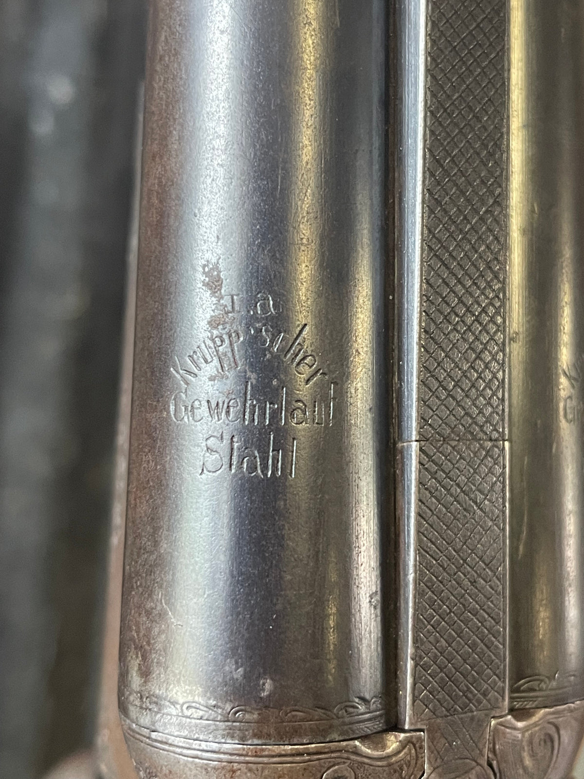 German I.A. Kuppscher Hammer Drilling – 16 Gauge x 16 Gauge / Rifle – Underlever Combination Gun