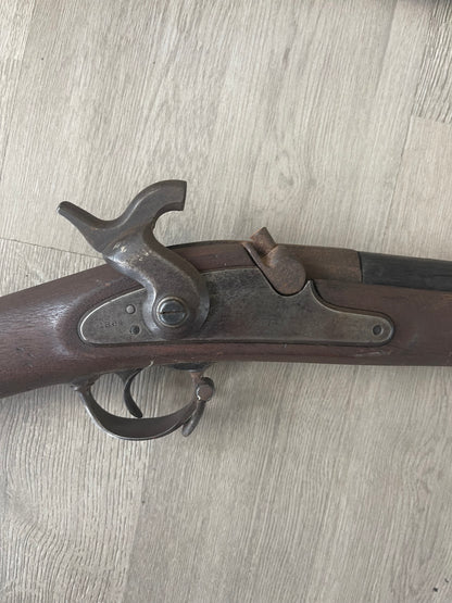 U.S. Musket Parts Lot – 5 Stocks, 4 Barrels & Springfield 1864 Percussion Lockplate