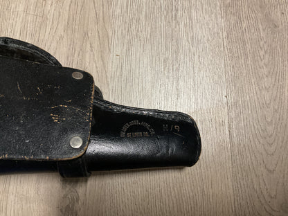Vintage Heiser leather Co. St. Louis, Missouri Police Issued Revolver Holder for Colt or S&W