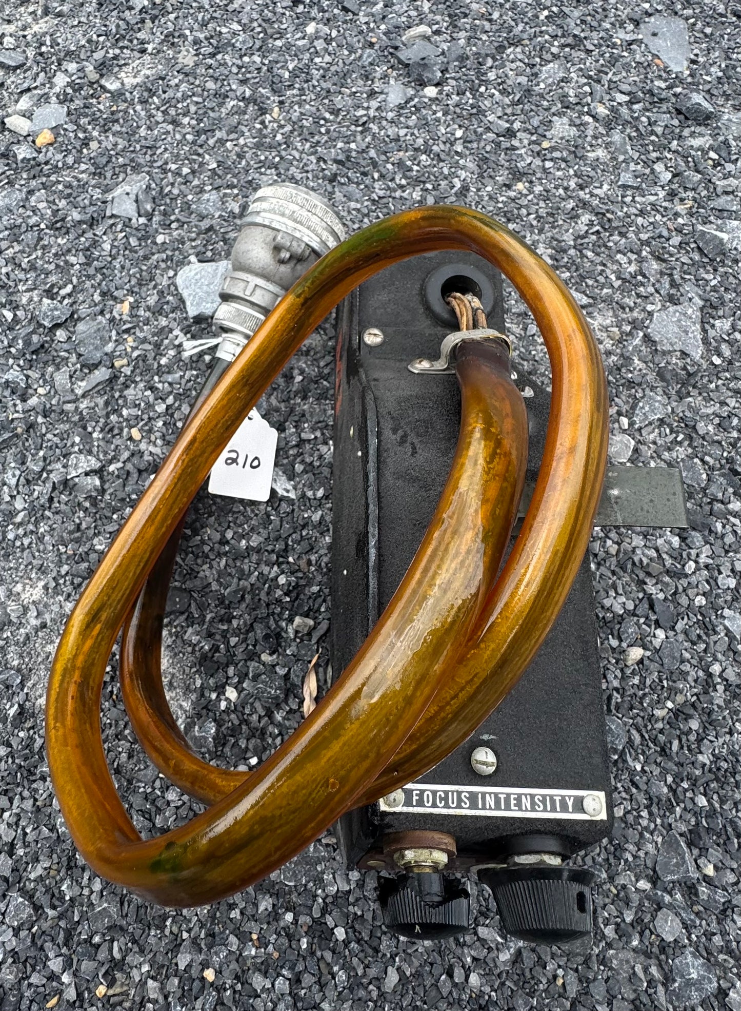 WWII U.S. Military Radar CRT Display Unit with Amber Deflection Coil Assembly – Model I-501