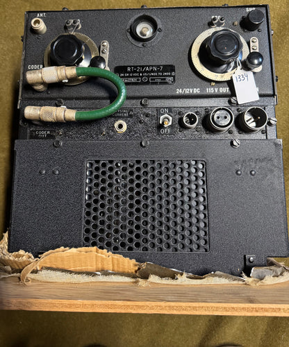 Original U.S. military RT-21/APN-7 aircraft radar transceiver unit