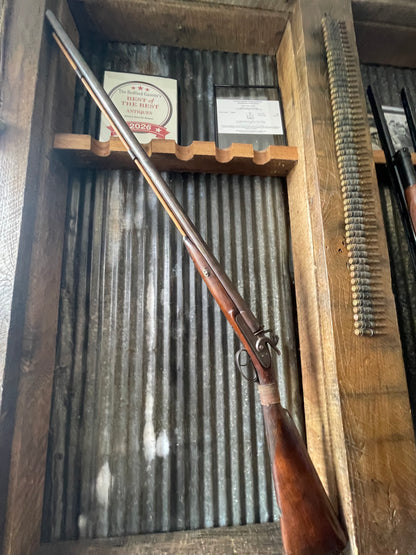 W. Moore Double Barrel Side-by-Side Percussion Shotgun 12 Gauge Antique Black Powder