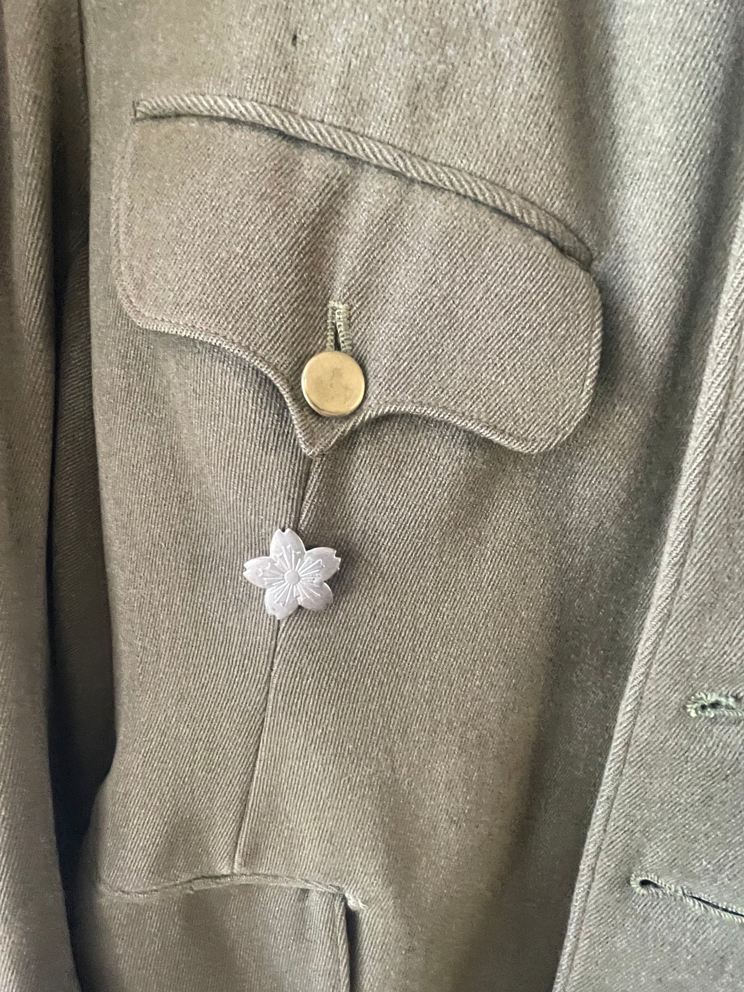 Imperial Japanese Army Type 98 Officer Tunic – Lieutenant Colonel Rank – Named – Police Academy Instructor Badge
