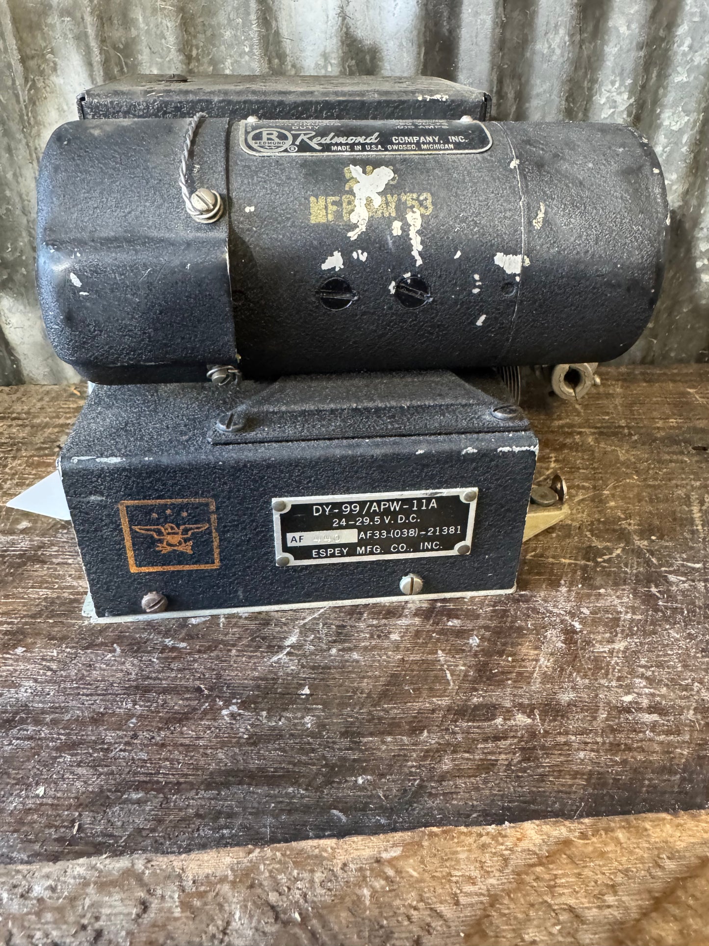 Redmond DY-99/APW-11A Dynamotor 24-29.5V DC AN/APW-11A Airborne Radar Power Supply WWII