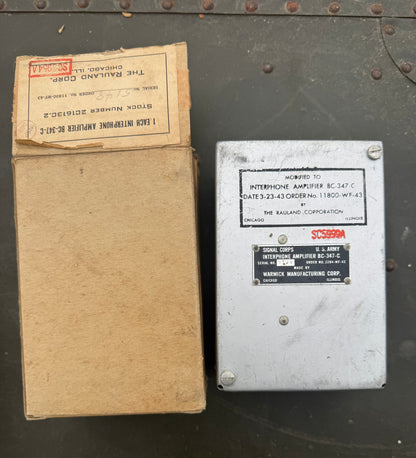 WWII U.S. Army Interphone Amplifier BC-347-C