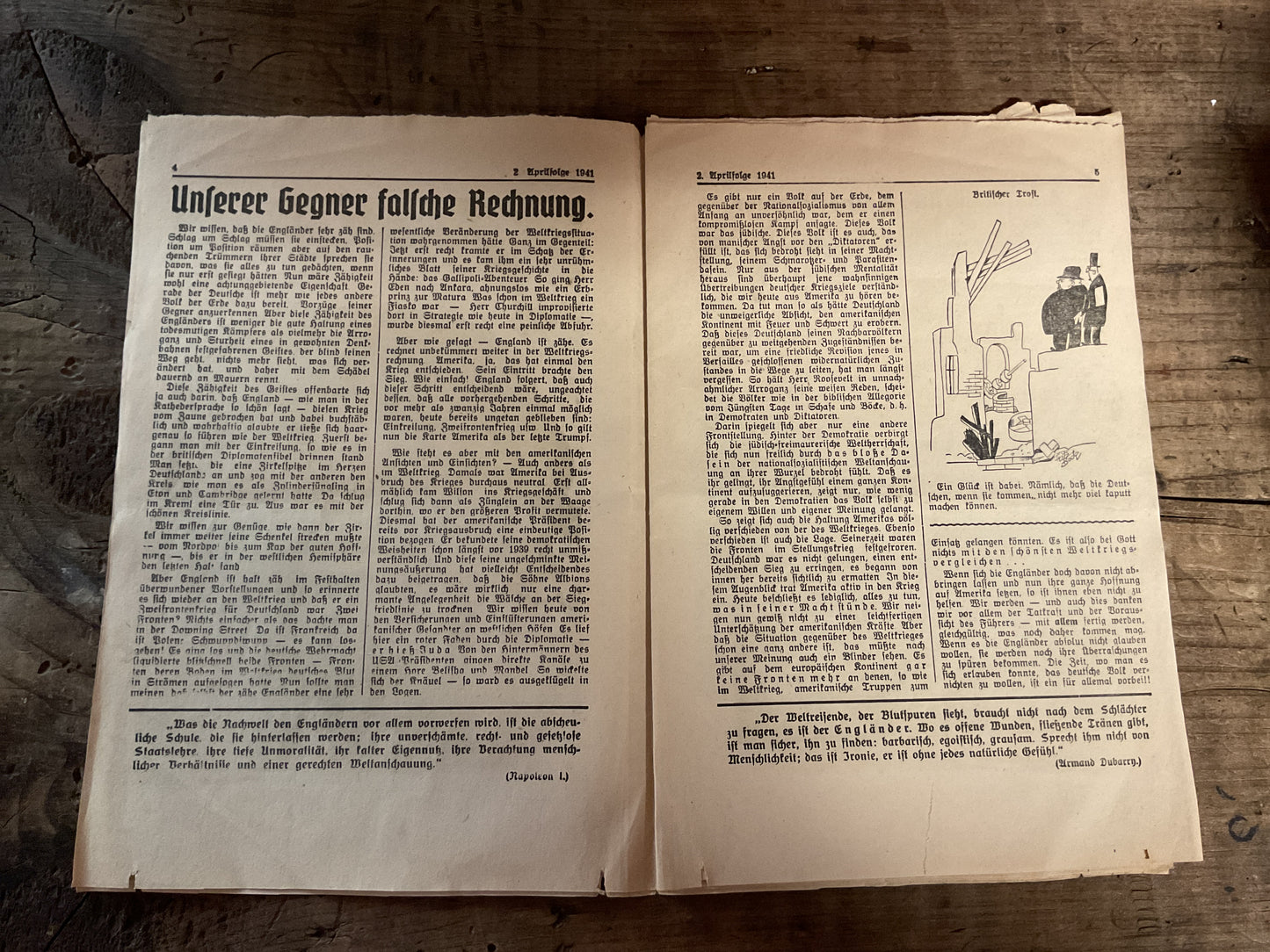 WWII German Propaganda Newspaper-Die O.E. Feldpost-Hitler’s Birthday Issue-2 April 1941 Issue