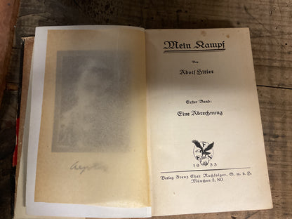 1933 Adolf Hitler Mein Kampf Two-Volume Set w/ Original Dust Jacket