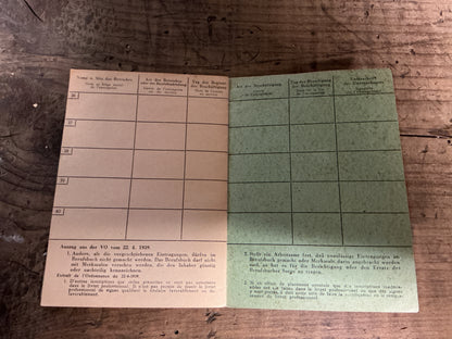 Original 1948 German Berufsbuch ( Professional Work Book )- Named: Erich Kolsdorf Born November 9, 1914