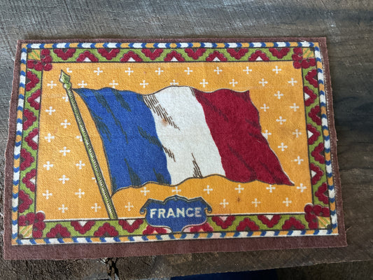 WWI Tobacco Felt Flag (approx 9x6)