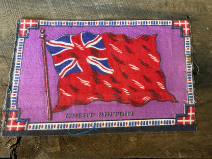 WWI Tobacco Felt Flag (approx 9x6)